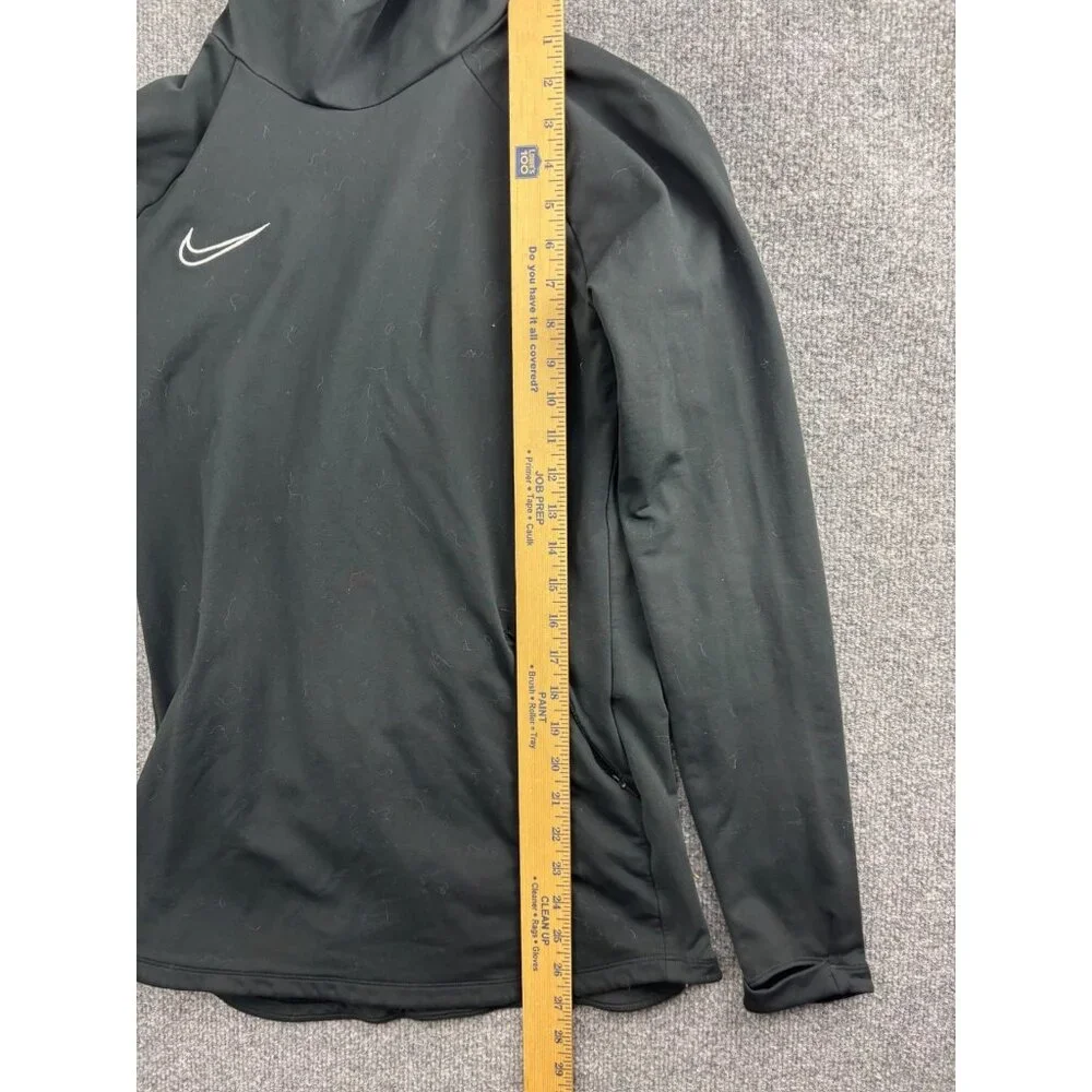 Nike Dri-Fit Hoodie Women's S Black Slim Fit‎ Fleece Lined Pullover Thumb Holes